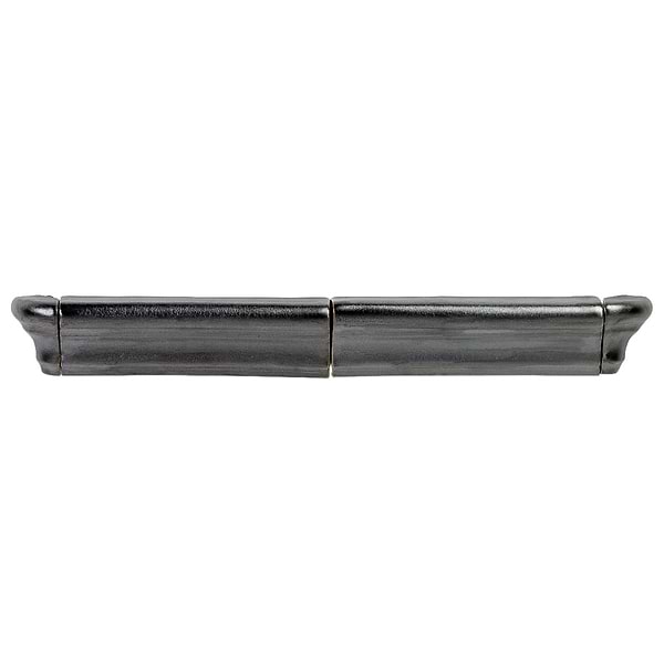 Nabi Metallic Gunmetal Gray 1x2 Matte Glass Chair Rail Corner Piece