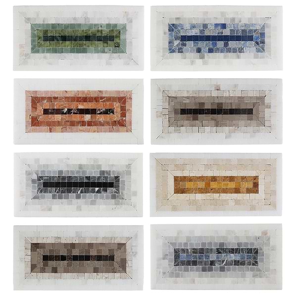Ako Multicolor Mix 4x9 Rectangle Micro Mosaic Tile