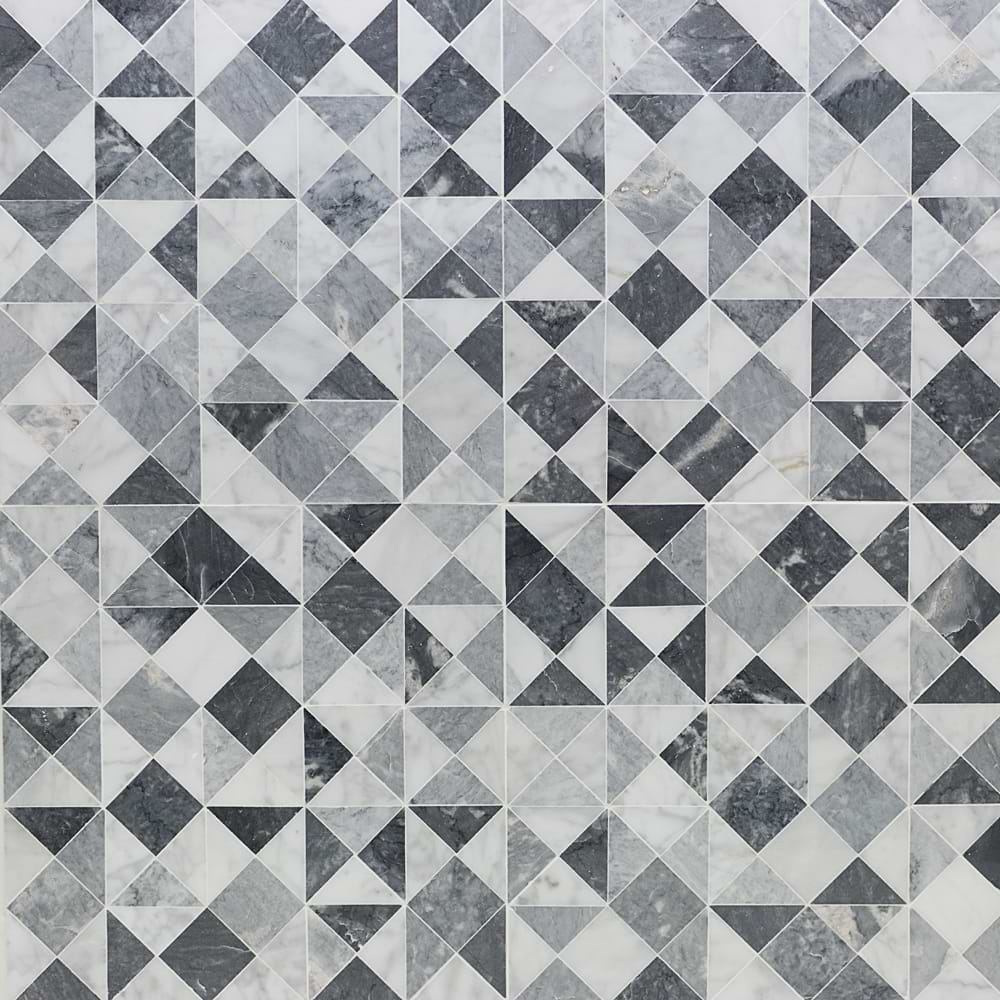 Krista Watterworth Kiss Gray Polished Marble Tile