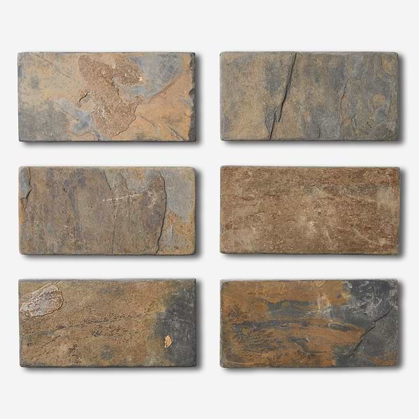 California Gold 3x6 Tumbled Slate Tile