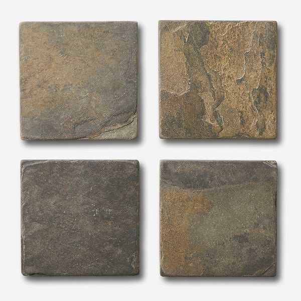California Gold 4x4 Tumbled Slate Tile