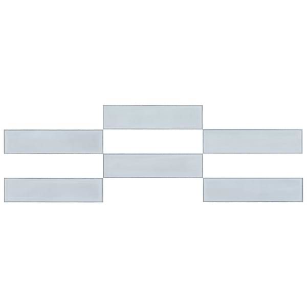 Stacy Garcia ArtBlock Azure Light Blue 4x16 Matte Porcelain Tile