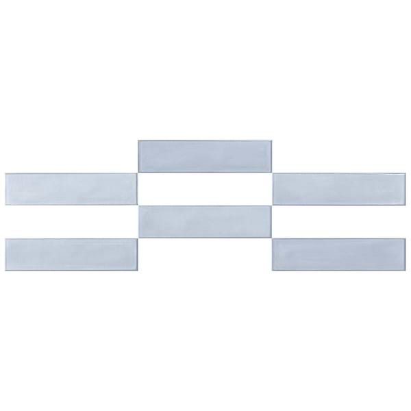 Stacy Garcia ArtBlock Azure Light Blue 4x16 Glossy Porcelain Tile