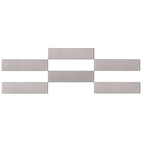 Stacy Garcia ArtBlock Grigio Gray 4x16 Fluted Glossy Porcelain Tile