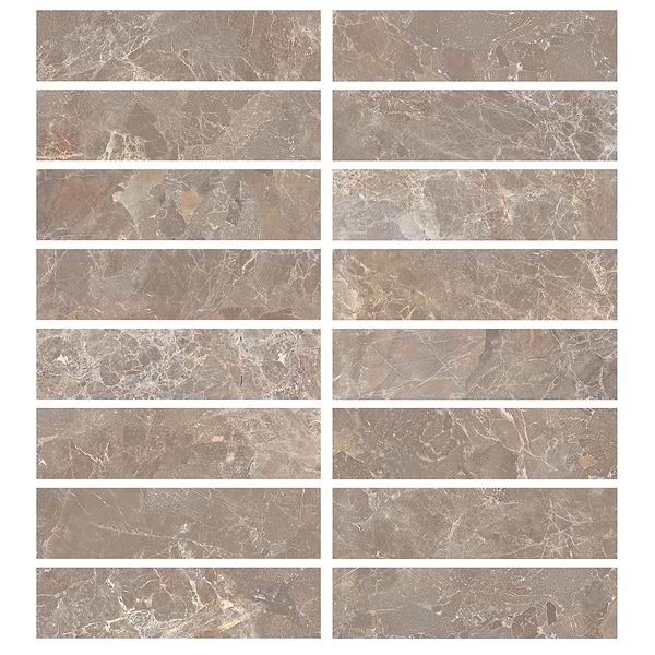 Marmo Perfetto Tortora Gray 4x16 Semi-Polished Porcelain Tile