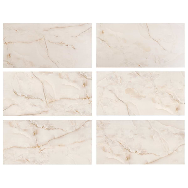 Lumina Onyx Pearl Beige 24x48 Polished Porcelain Tile