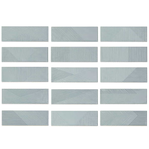 Enigma Ash Blue 2x8 Polished Ceramic Tile