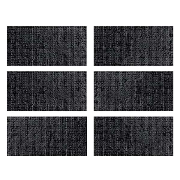 Rakestone Carved Cube Noir Black 12x24 3D Honed Basalt Stone Tile