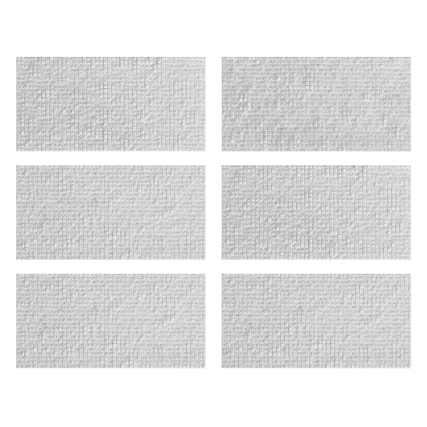 Rakestone Carved Cube Bianco Ice White 12x24 3D Honed Marble Tile