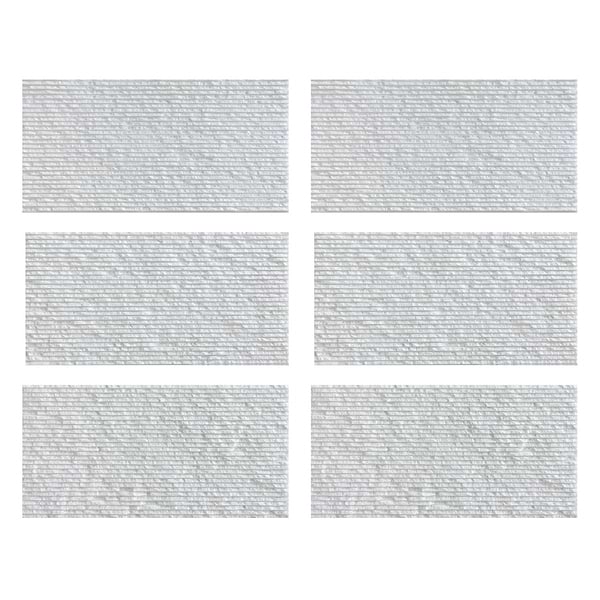 Rakestone Carved Split Bianco Ice White 12x24 Textured Honed Marble Tile