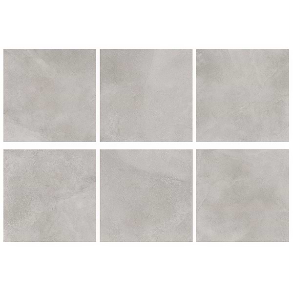 New Rock Fumo Light Gray 48x48 Limestone Look Matte Porcelain Tile