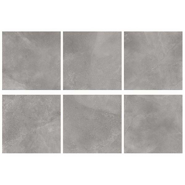 New Rock Fossil Dark Gray 48x48 Limestone Look Matte Porcelain Tile