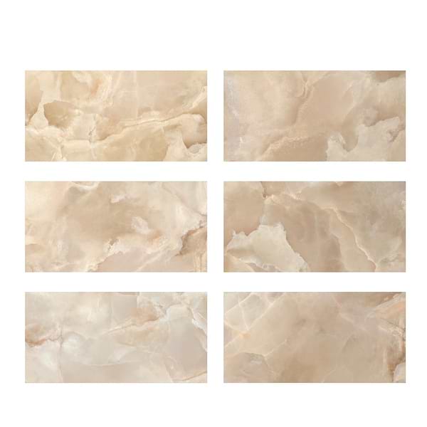 Harmonyx Champagne Beige 24x48 Onyx Look Polished Porcelain Tile