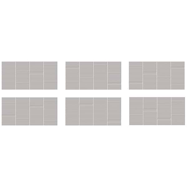 Division Silver 8x16 Fluted 3D Matte Ceramic Wall Tile