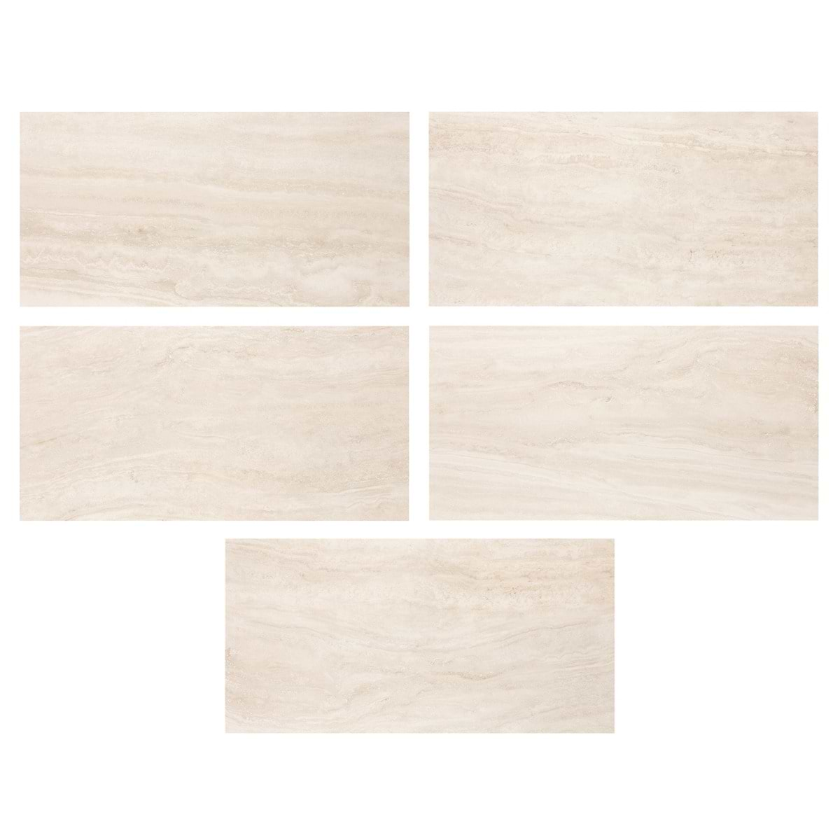 Lumar Travertino Bianco Warm White 24x48 Matte Porcelain Tile