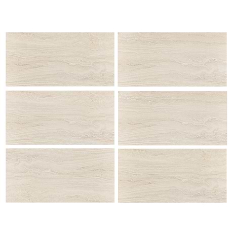 Lumar Travertino Crema Beige 24x48 Travertine Look Matte Porcelain Tile