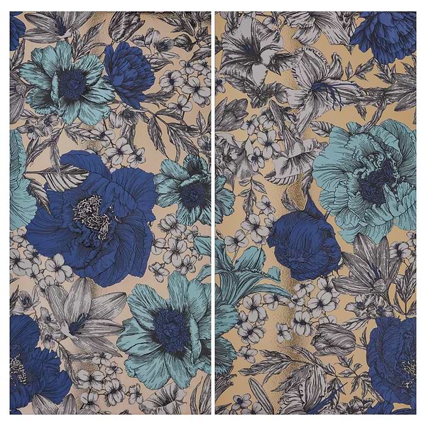 Marigold Aquamarine Blue 24x48 Artisan Decor Metallic Matte Porcelain Tile