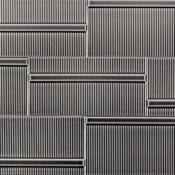 Vector Reverb Antracita 4x8 Polished Ceramic Tile
