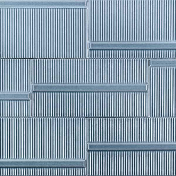 Vector Reverb Azul 4x8 Polished Ceramic Tile