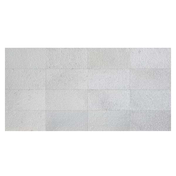 Rakestone Carved Cube Bianco Ice White 12x24 3D Honed Marble Tile