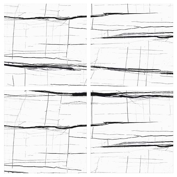 Lumina Sahara Noir Black & White 24x24 Polished Porcelain Tile