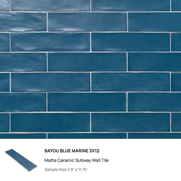 Top Selling Blue Zellige Ceramic Subway Tiles Sample Bundle (5)