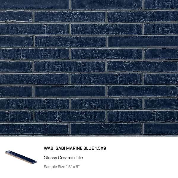 Top Selling Blue Zellige Ceramic Subway Tiles Sample Bundle (5)