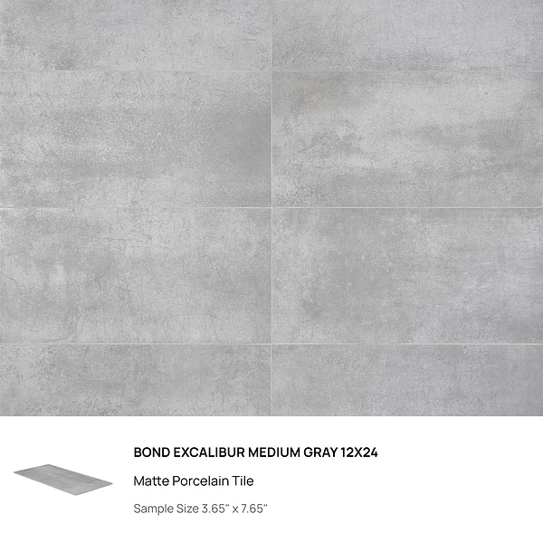 Top Selling Gray 12x24 Floor Porcelain Tiles Sample Bundle (5)