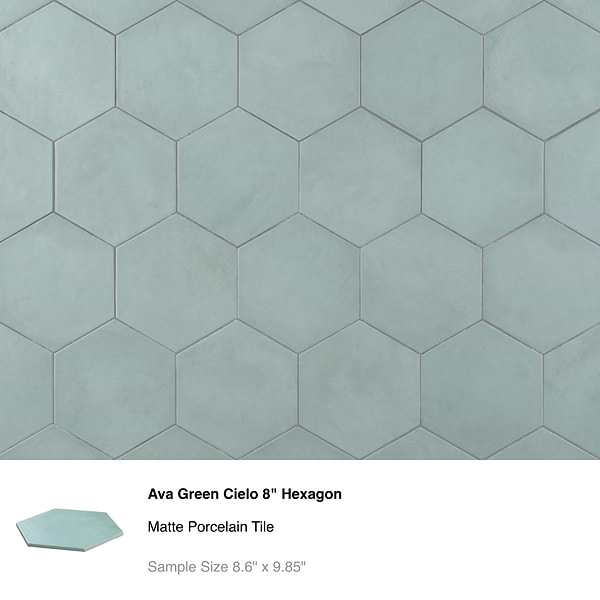 Top Selling Green Porcelain Hexagon Tiles Sample Bundle (5)