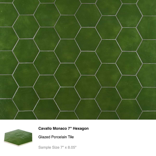 Top Selling Green Porcelain Hexagon Tiles Sample Bundle (5)