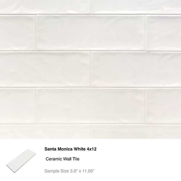 Top Selling White Ceramic Subway Tiles Sample Bundle (5)