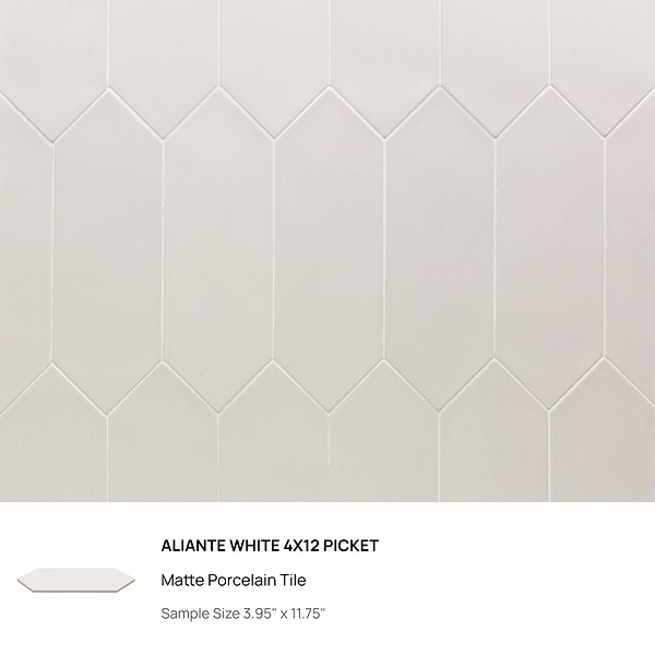 Top Selling White Picket Porcelain and Ceramic Tiles Sample Bundle (5)