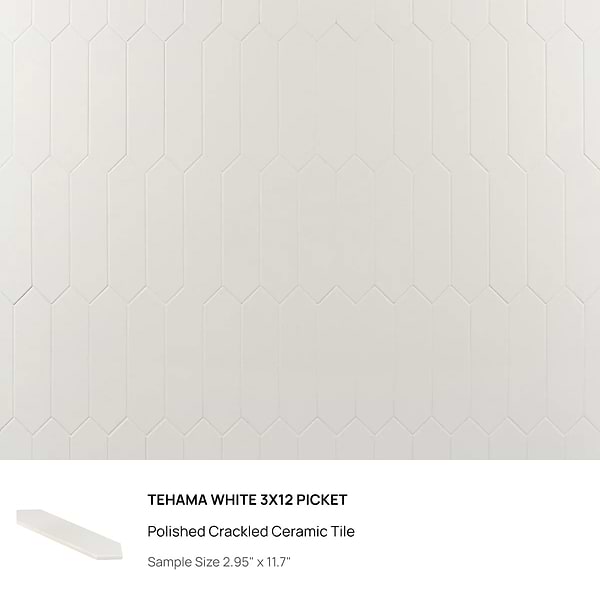 Top Selling White Picket Porcelain and Ceramic Tiles Sample Bundle (5)