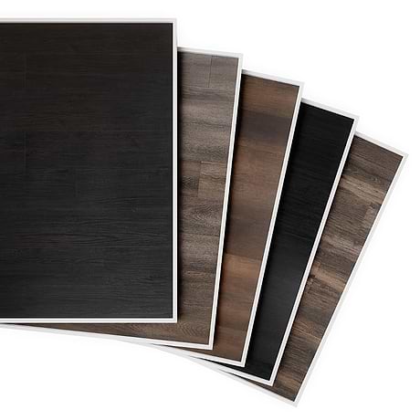 Top Selling Dark Tone Luxury Vinyl Flooring Tiles Sample Bundle (5)