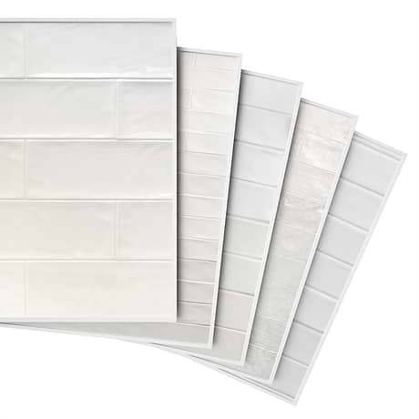 Top Selling White Ceramic Subway Tiles Sample Bundle (5)