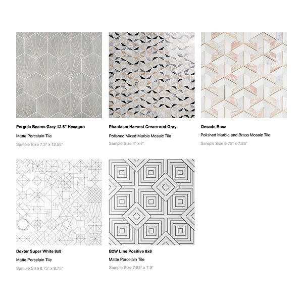 Top Selling Geometric Tiles Sample Bundle (5)