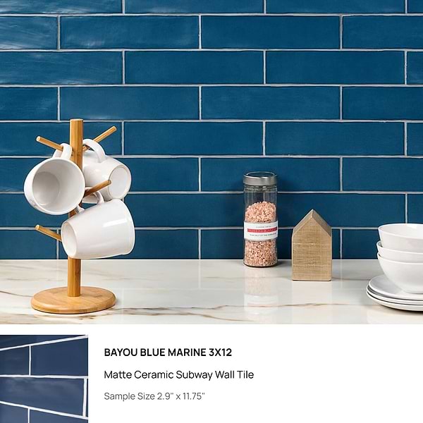 Top Selling Blue Zellige Ceramic Subway Tiles Sample Bundle (5)