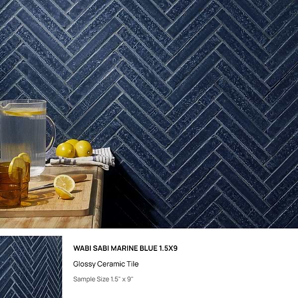 Top Selling Blue Zellige Ceramic Subway Tiles Sample Bundle (5)