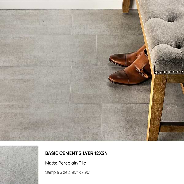Top Selling Gray 12x24 Floor Porcelain Tiles Sample Bundle (5)