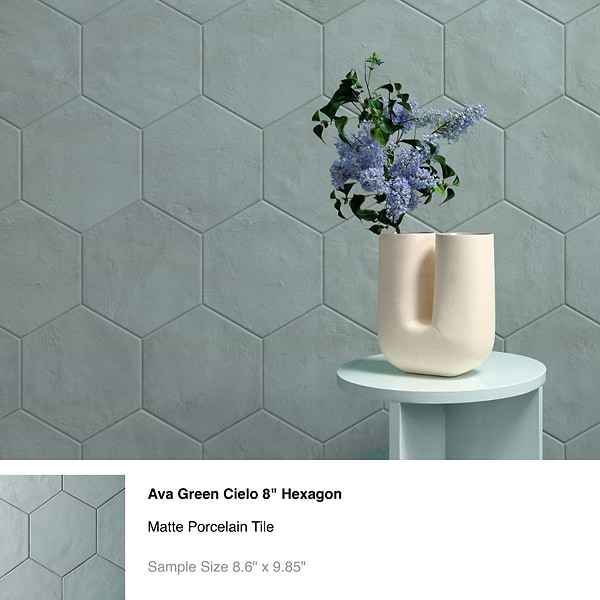 Top Selling Green Porcelain Hexagon Tiles Sample Bundle (5)