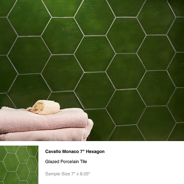 Top Selling Green Porcelain Hexagon Tiles Sample Bundle (5)