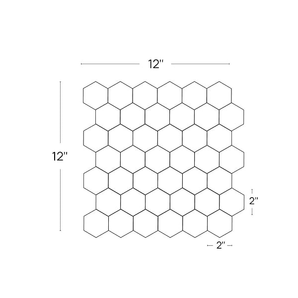 Serenity White 2" Hexagon Matte Porcelain Mosaic Tile