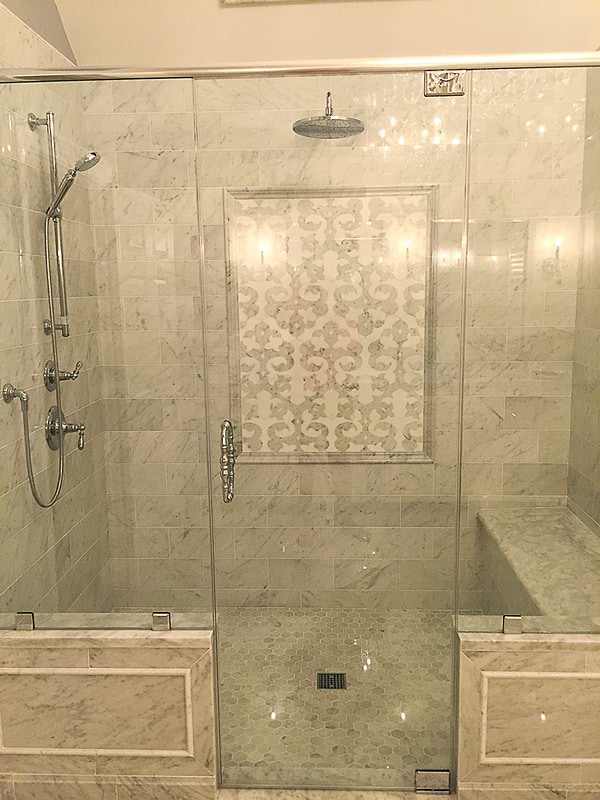 Carrara 1x12 Polished Marble Pencil Liner
