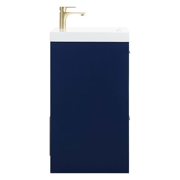 Ember Blue 24" Single Vanity with White Solid Surface Top