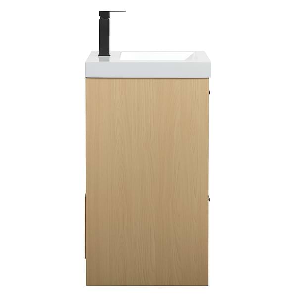 Ember Maple 24" Single Vanity with White Solid Surface Top