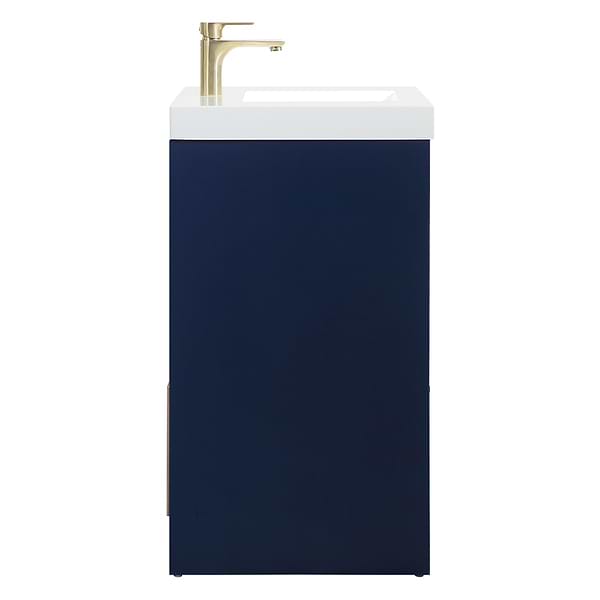Ember Blue 30" Single Vanity with White Solid Surface Top
