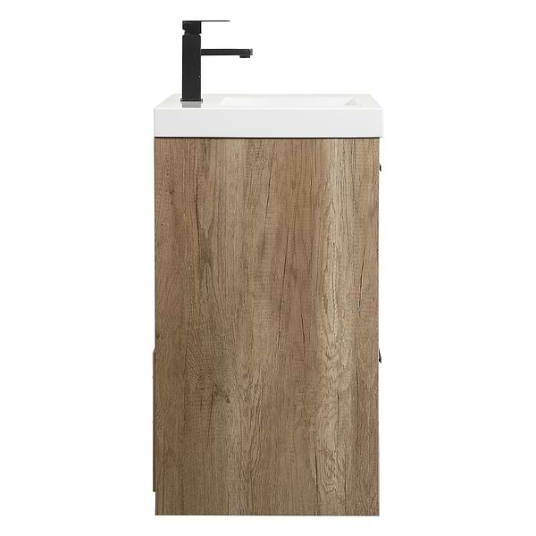 Ember Natural Oak 30" Single Vanity with White Solid Surface Top