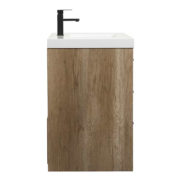 Ember Natural Oak 42" Single Vanity with White Solid Surface Top
