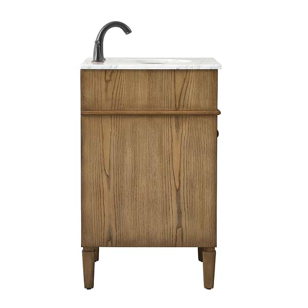 Montair Dark Brown 24" Single Vanity With Carrara White Marble Top