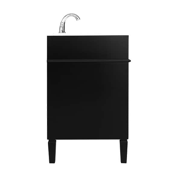 Montair Black 36" Single Vanity With Carrara White Marble Top